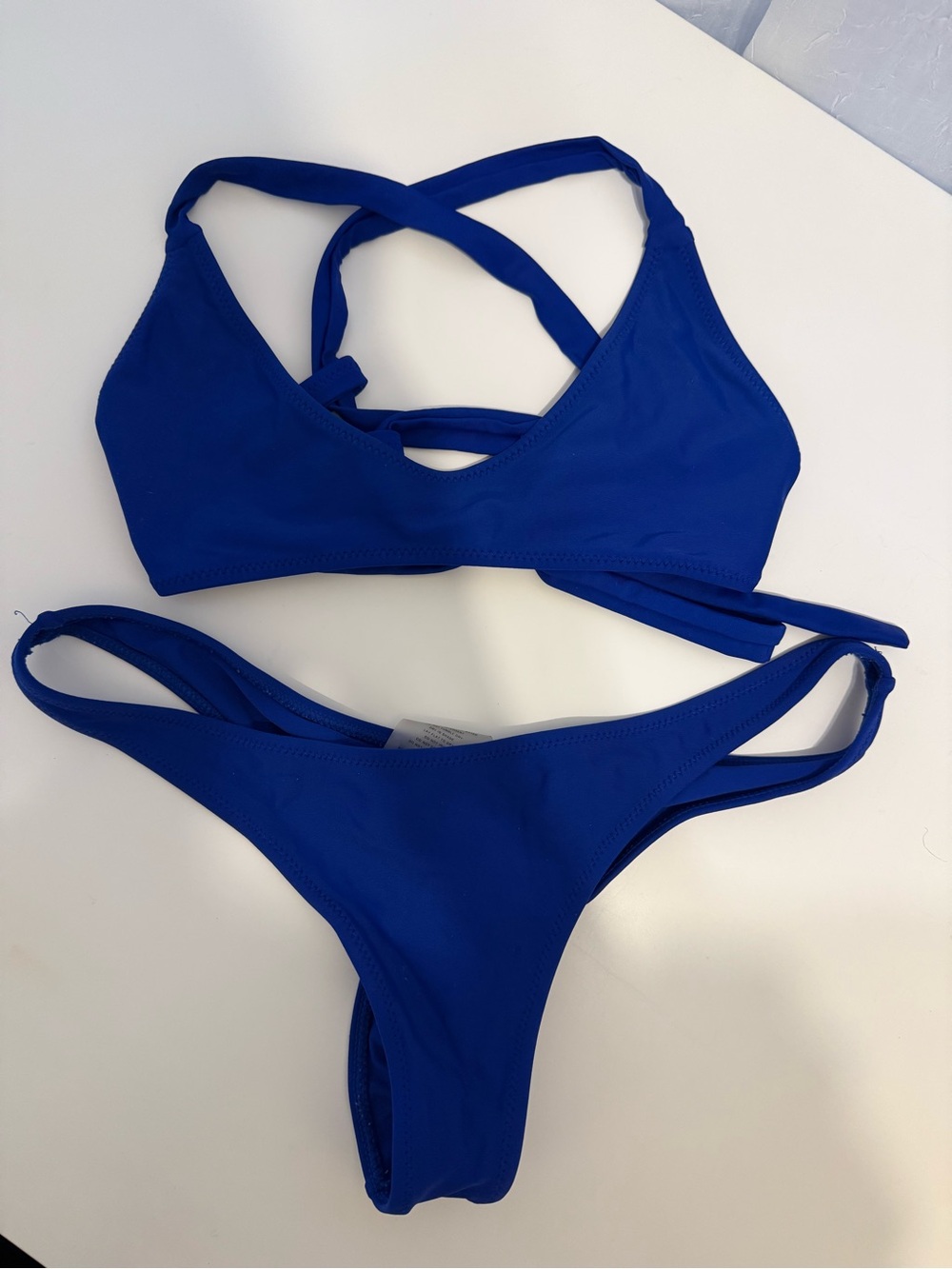 Blue Crisscross Women's Bikini Set